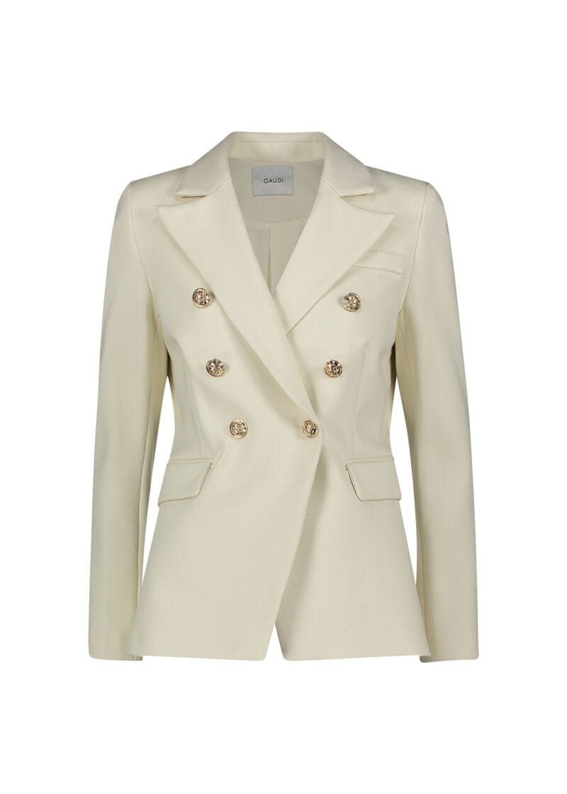 White doublebreasted blazer