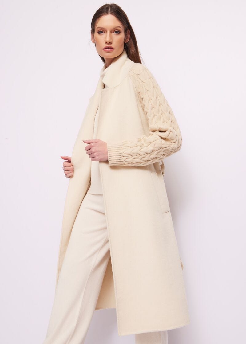 Beige woolblend coat