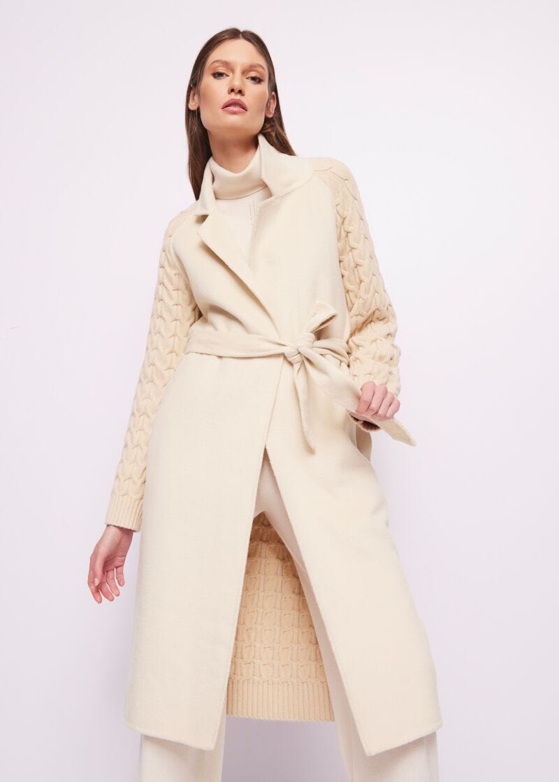 Beige woolblend coat