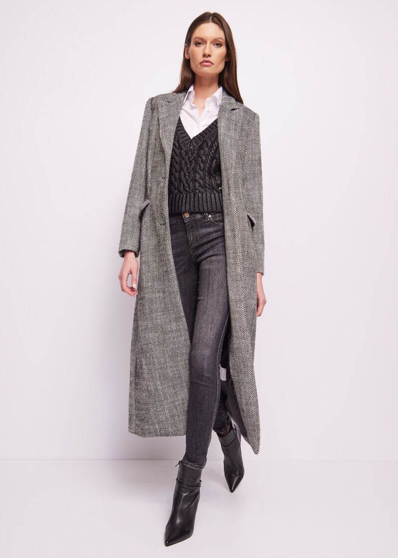 Wool blend coat