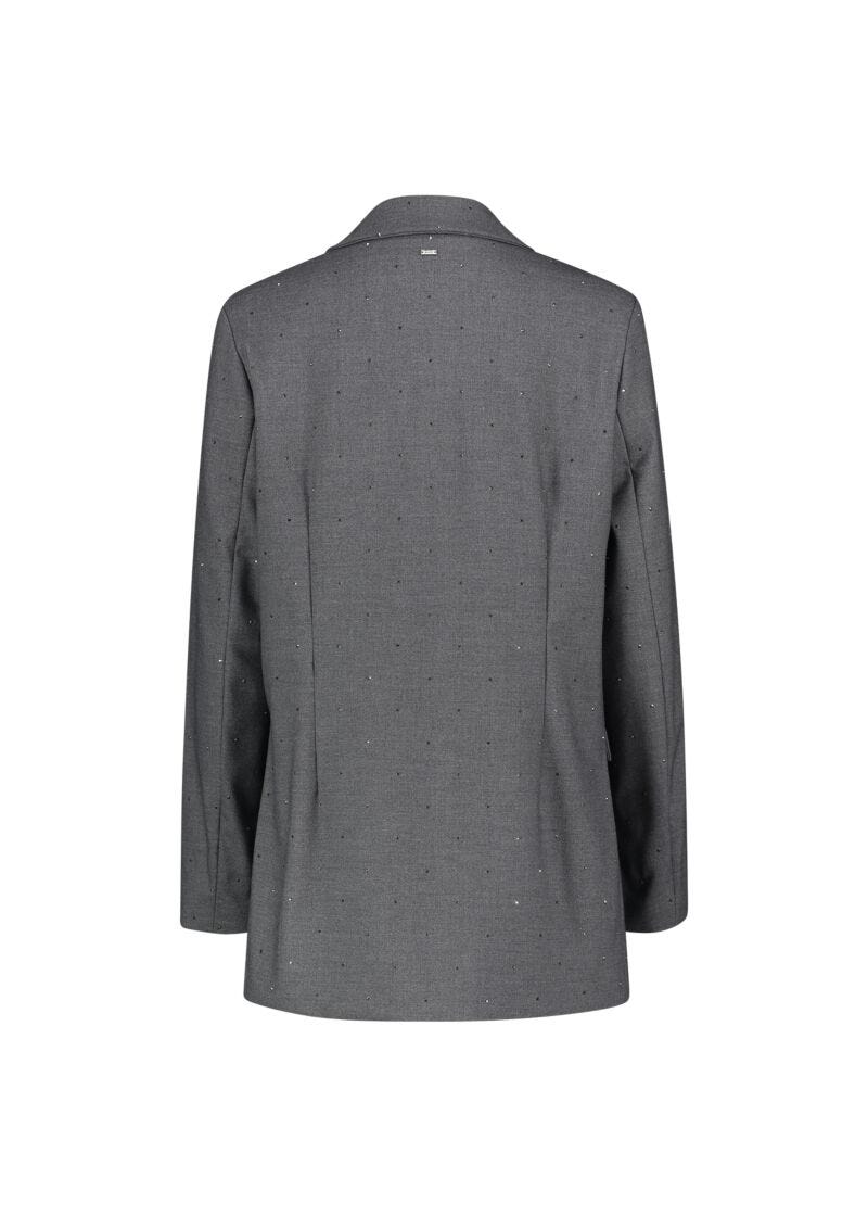 Grey coat with rhinestones