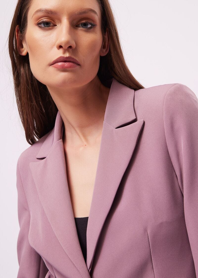 Purple stretch blazer