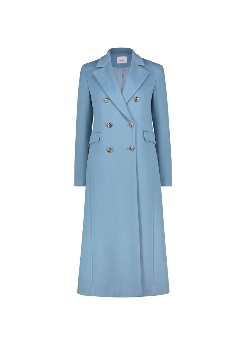 Blue doublebreasted coat