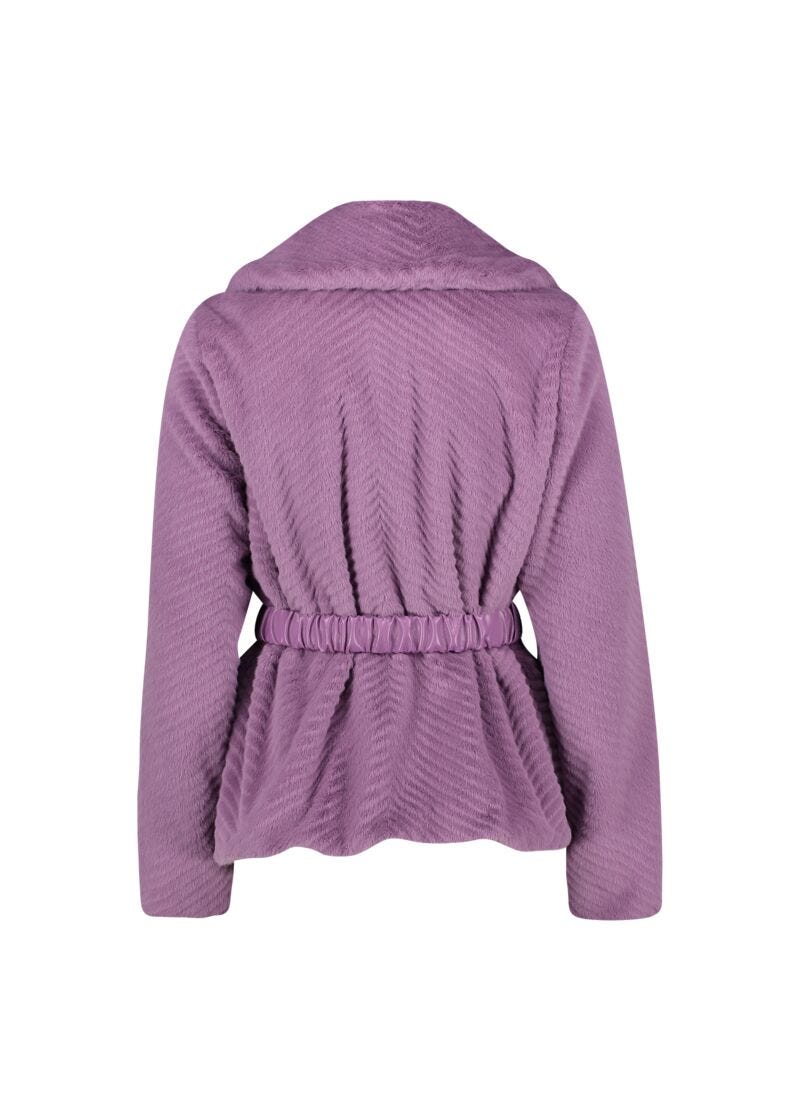 Blazer violet en fourrure synthétique