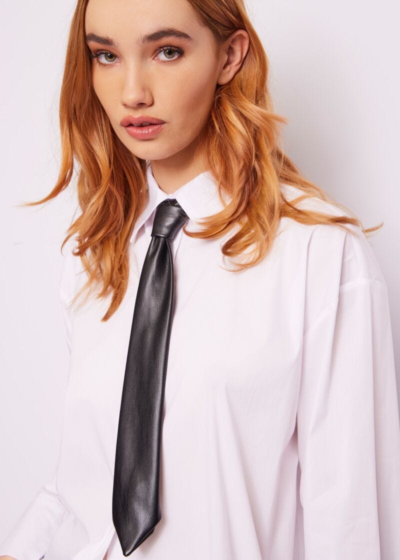 Chemise en coton avec cravate