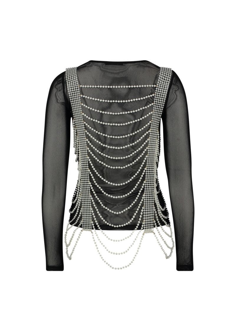 Tulle tshirt with beads
