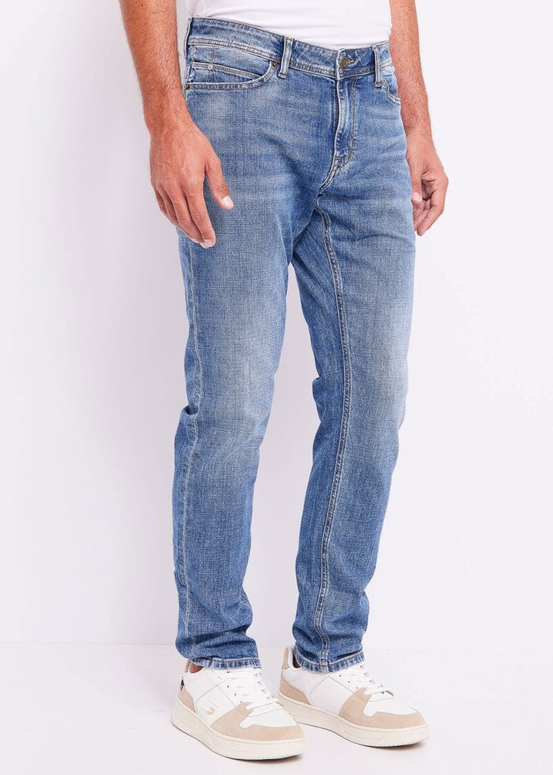 Jeans slim in denim di cotone