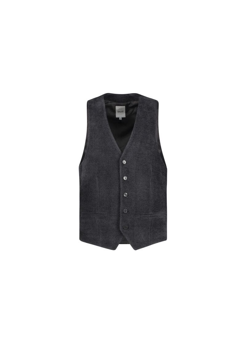 Gilet gris en velours