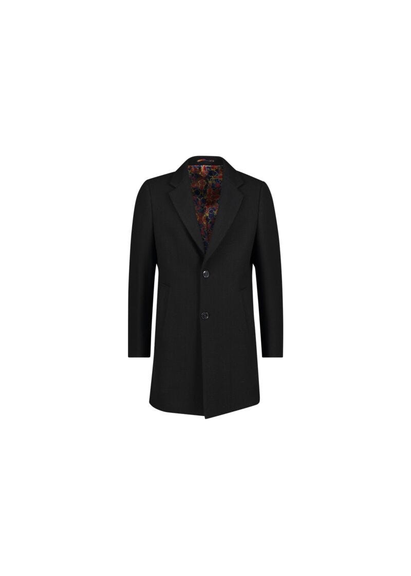 Black coat with buttons