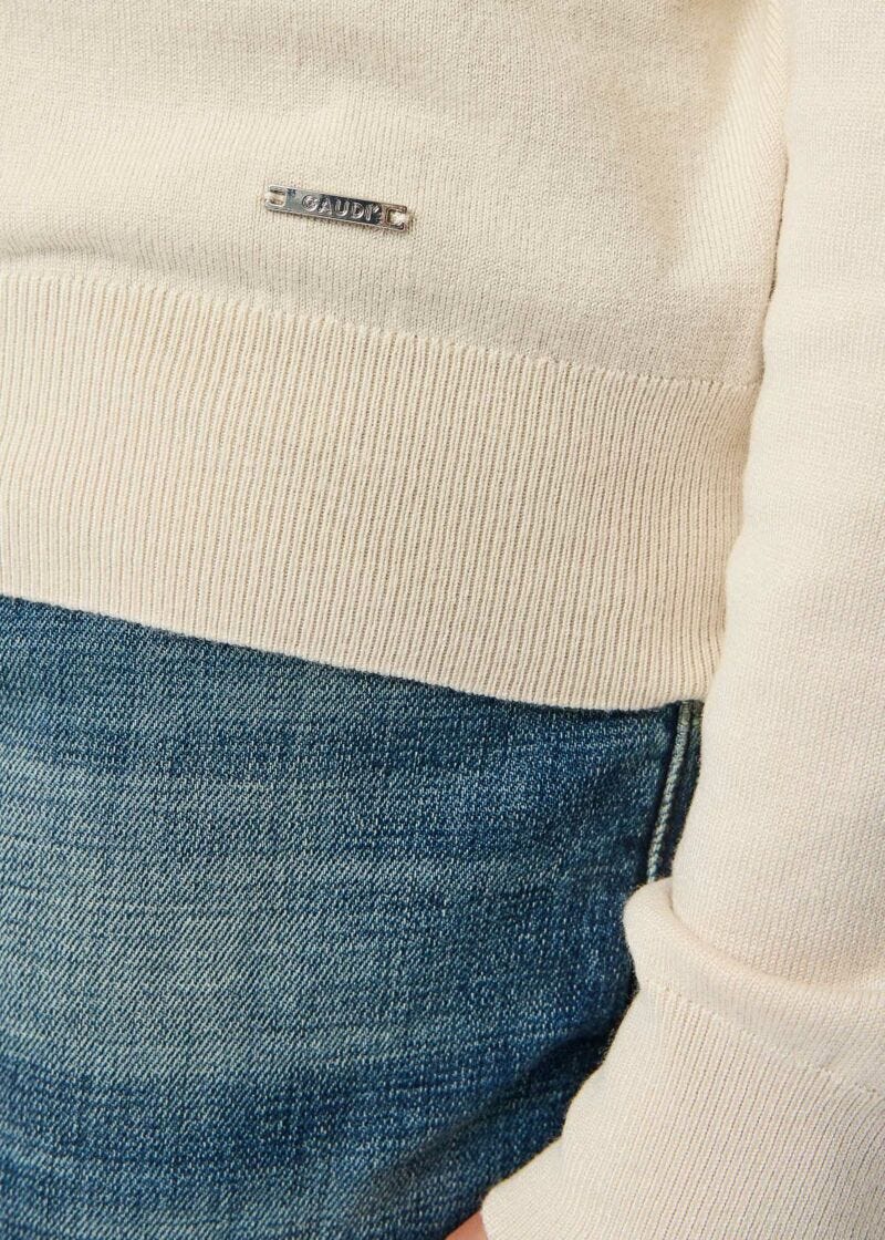 Polo bianca in maglia