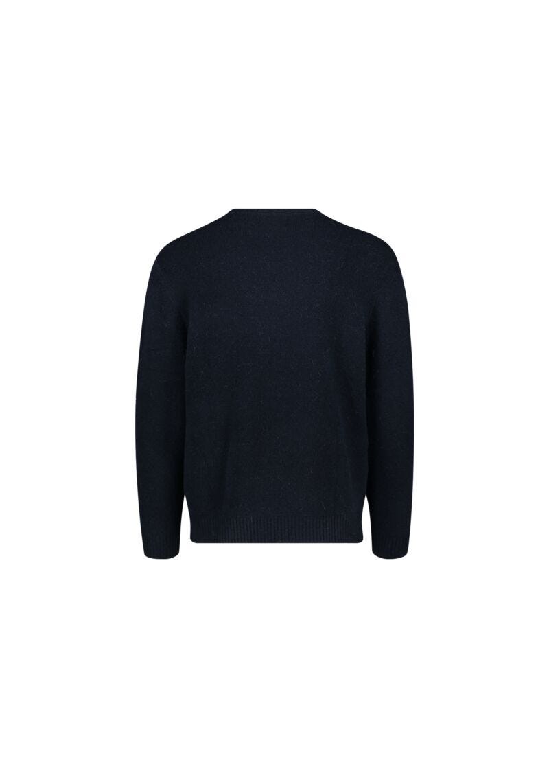Maglia blu in misto alpaca e lana
