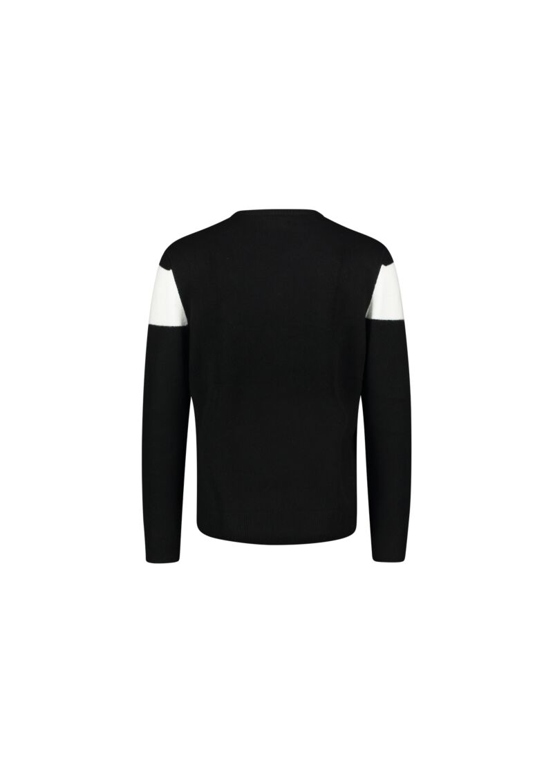 Jersey de cuello redondo en mezcla de lana