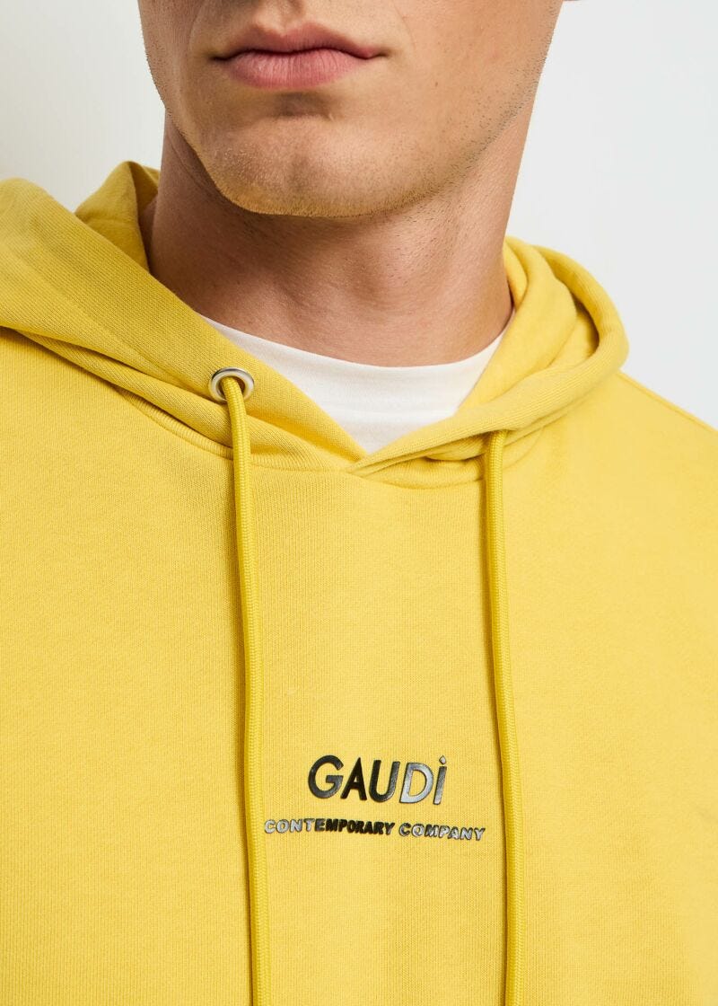Yellow cotton sweatshirt