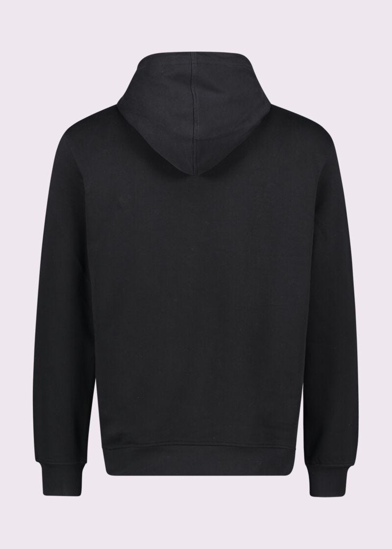Sudadera negra de algodón con logotipo