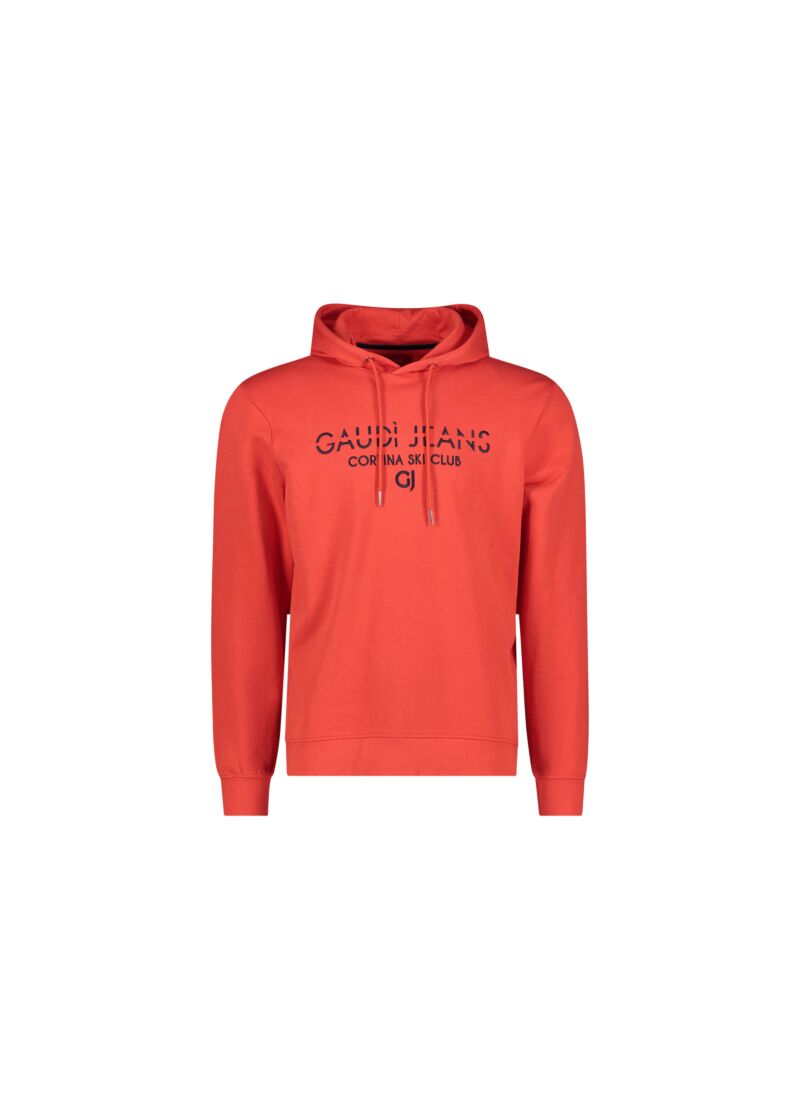 Felpa rossa in cotone con logo