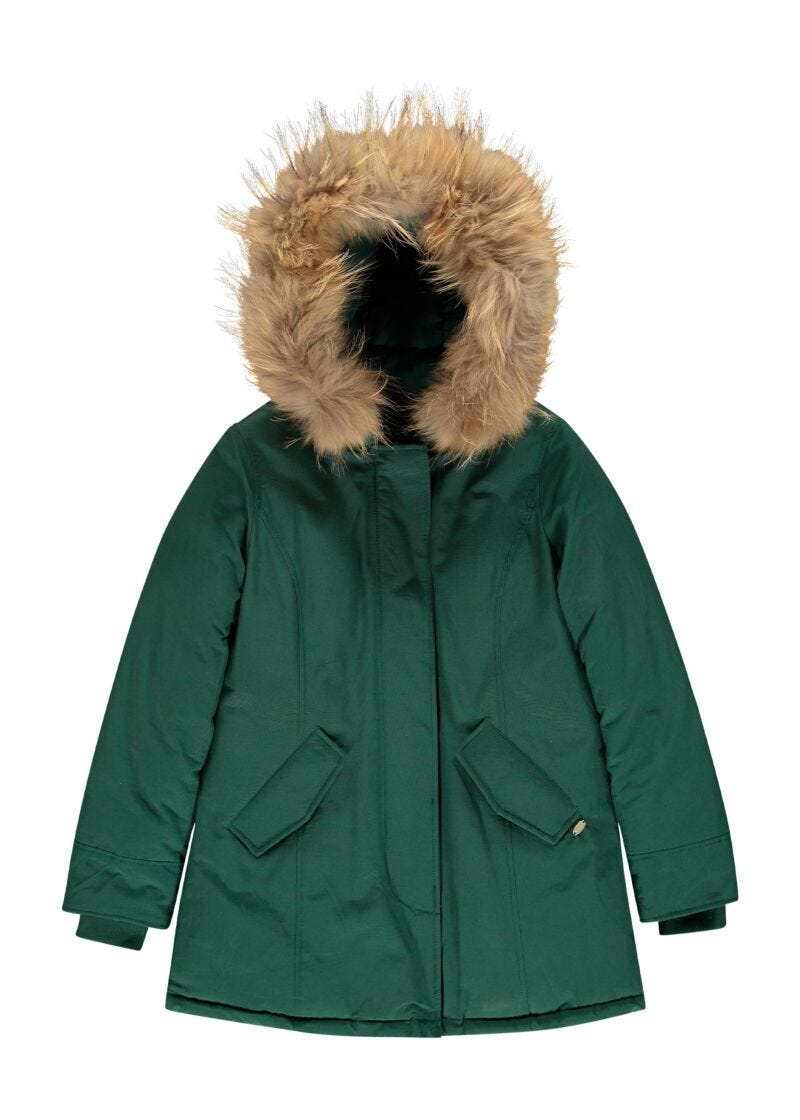 Parka with removable fur