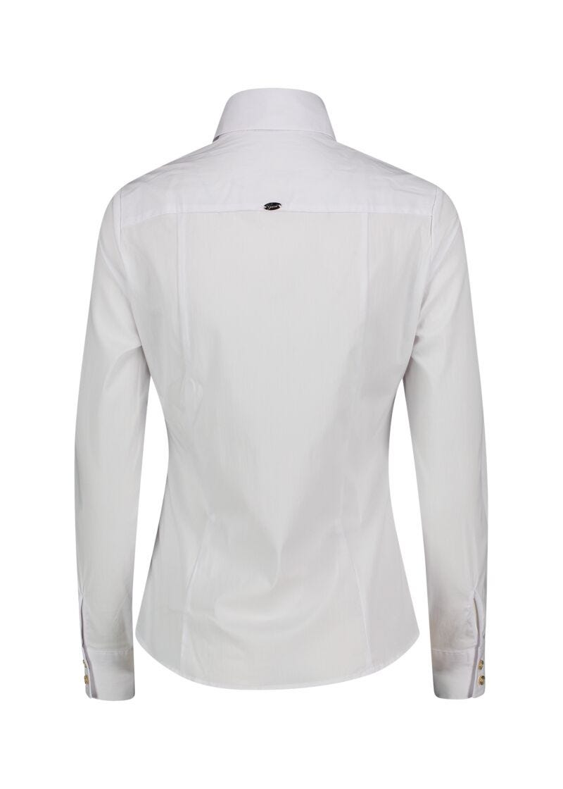 White cotton-blend shirt