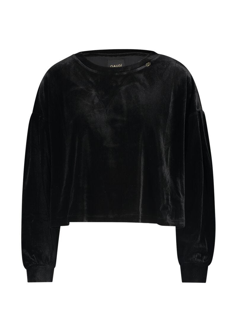 Black chenille sweatshirt