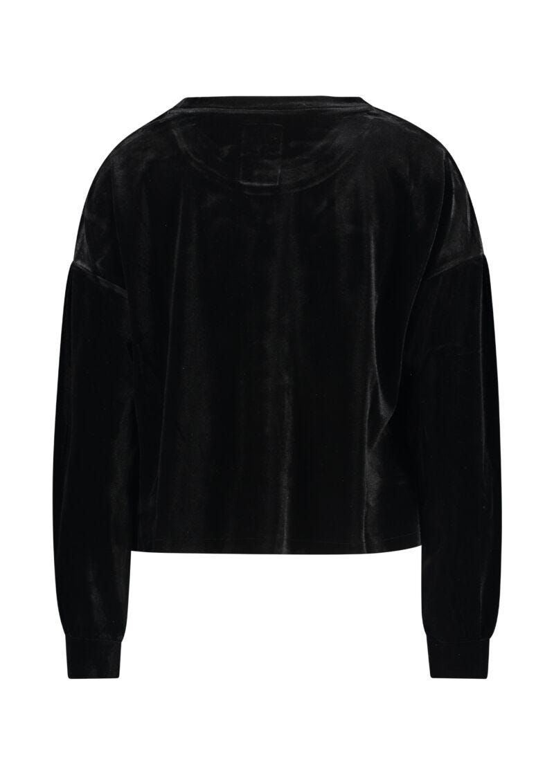 Black chenille sweatshirt