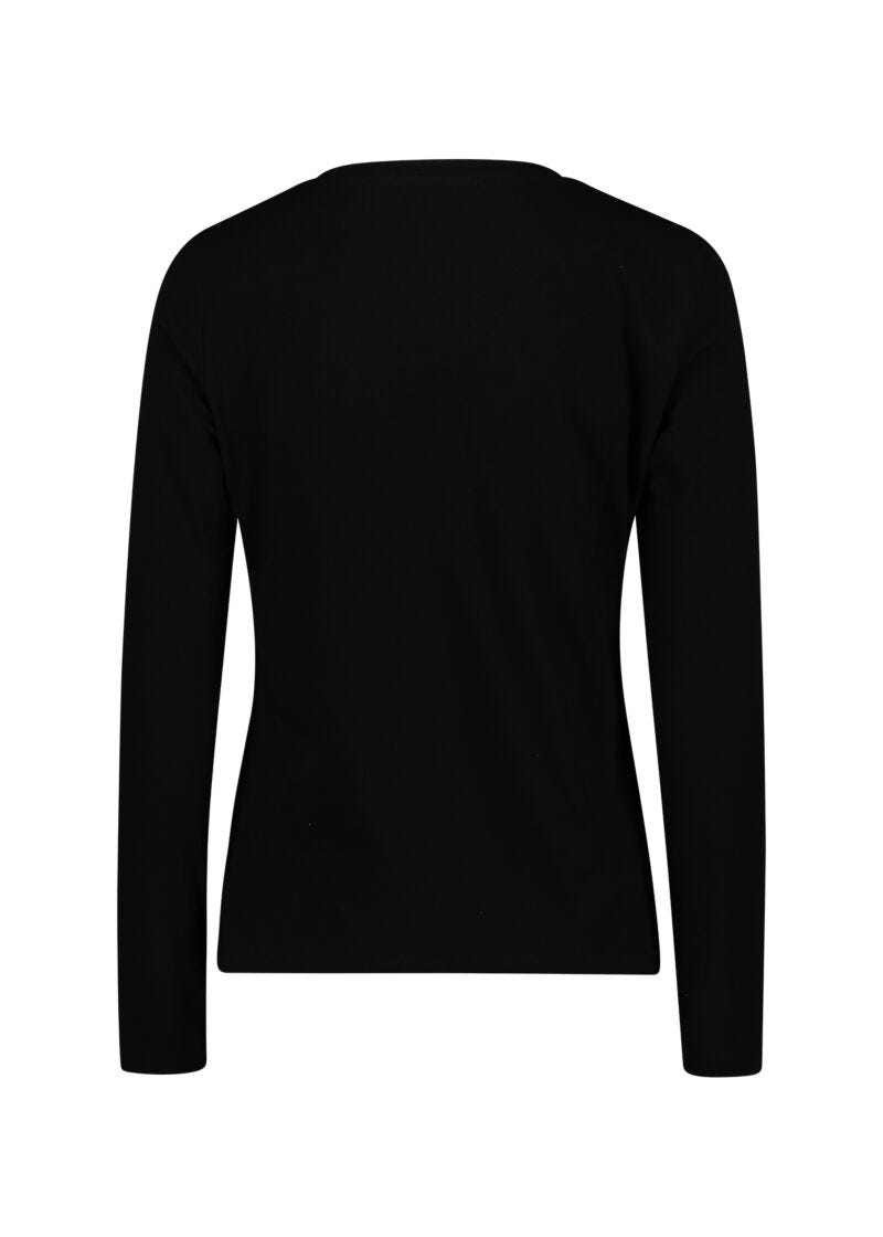 Black cotton tshirt with rhinestones