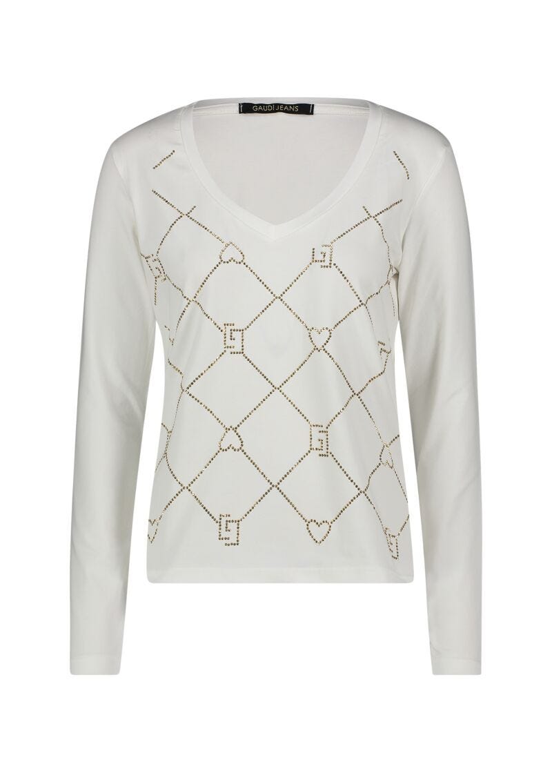 Cotton Tshirt with rhinestones