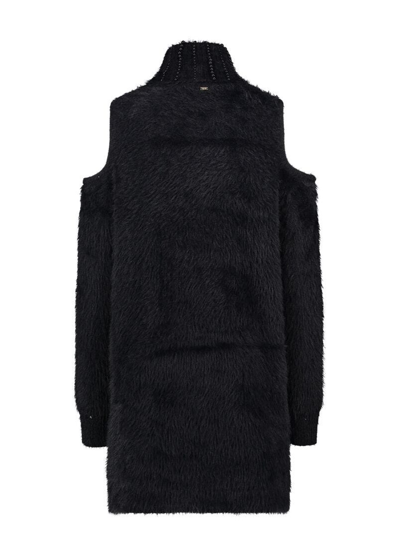 Mini-robe noire en maille