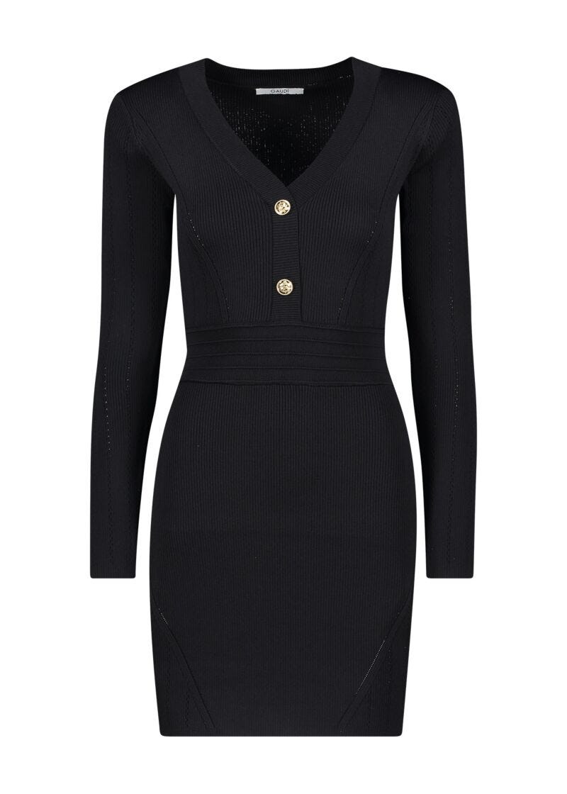 Mini-robe noire en maille
