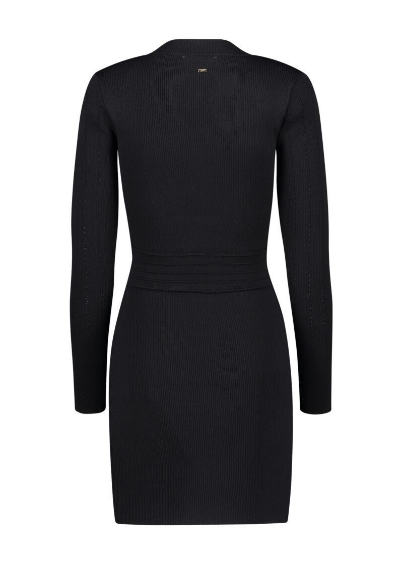 Mini-robe noire en maille
