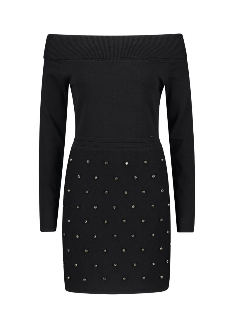 Mini-robe noire en maille