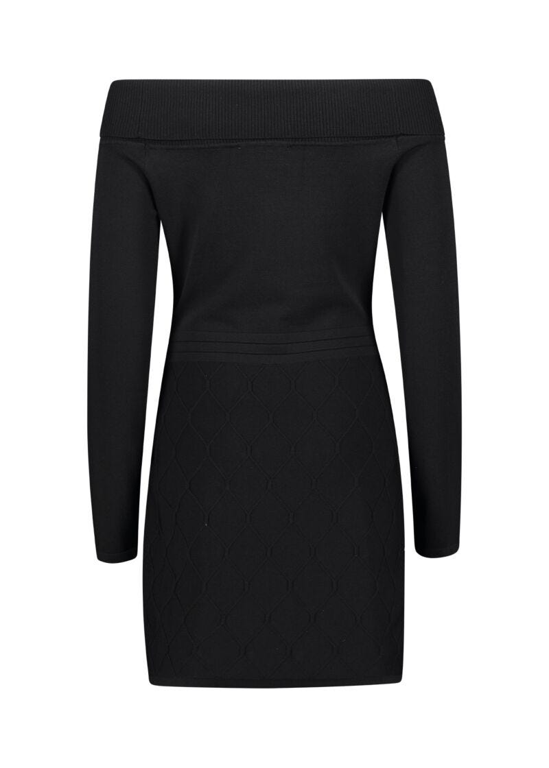 Mini-robe noire en maille
