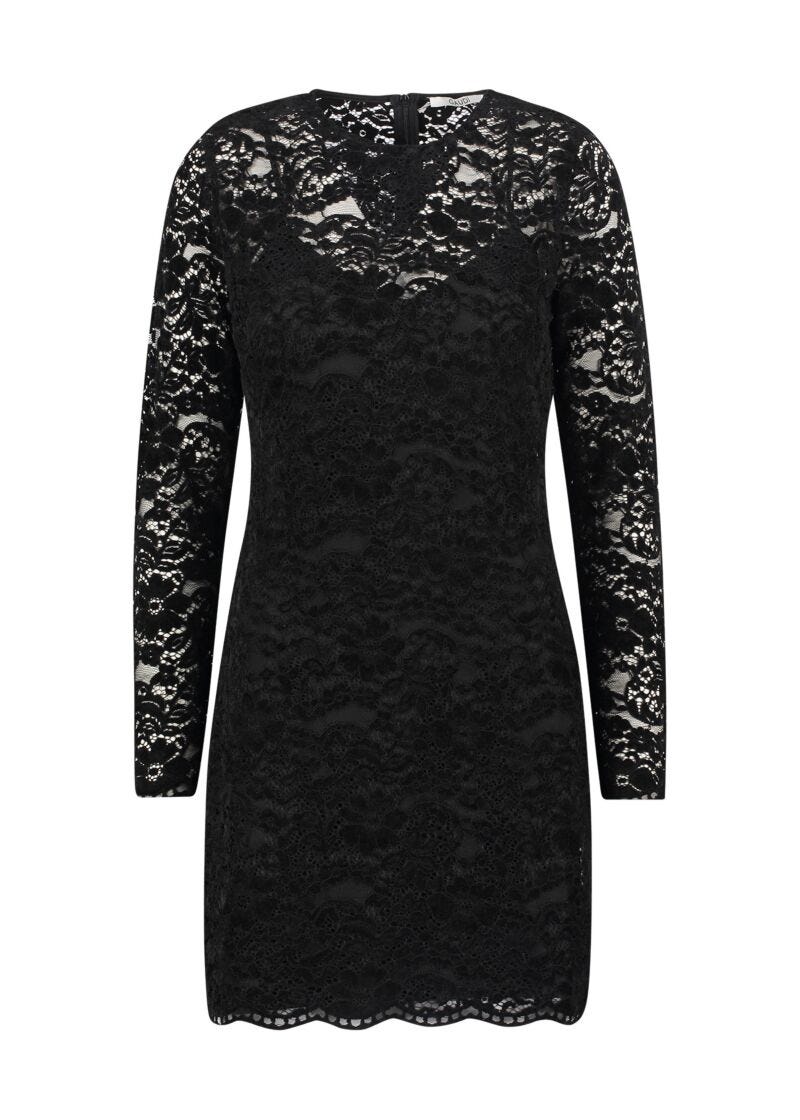 Mini-robe en dentelle noire