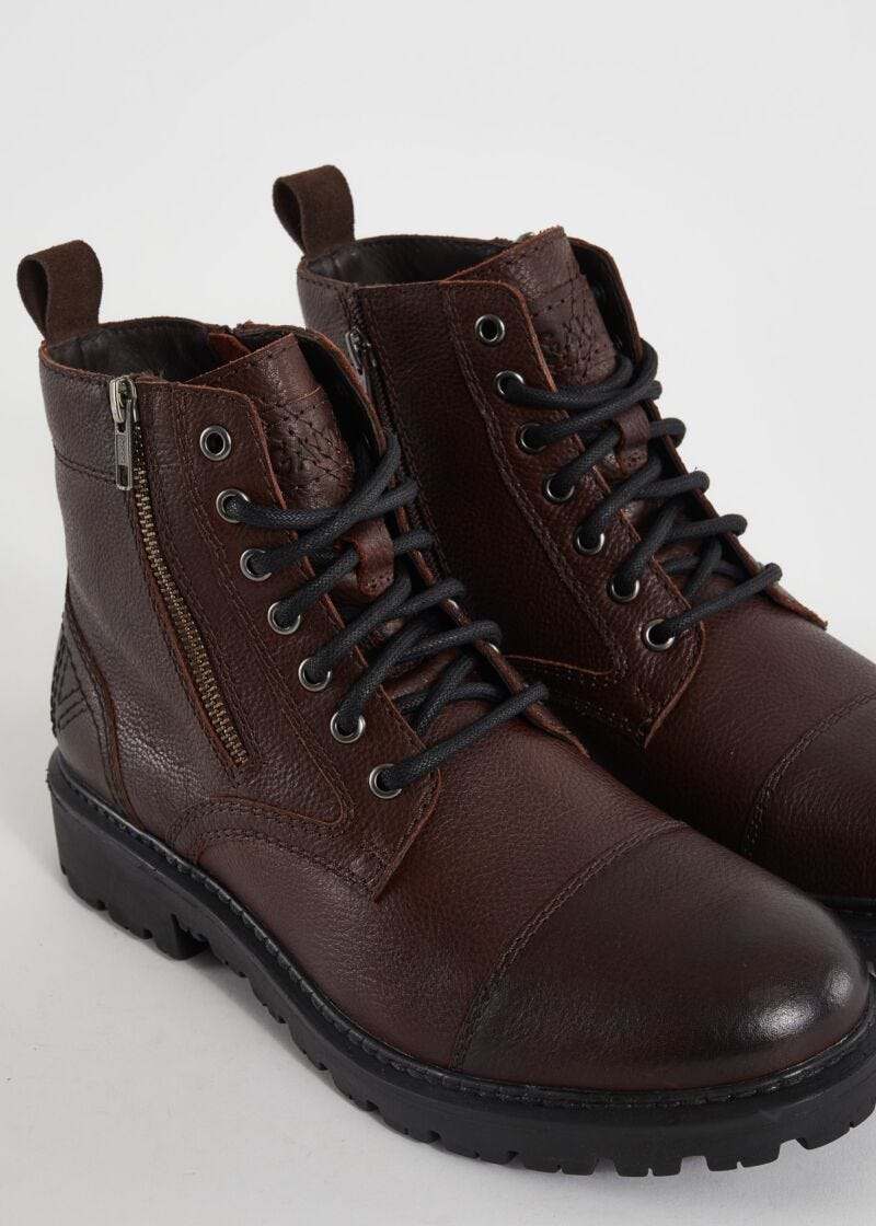 Tumbledleather ankle boots