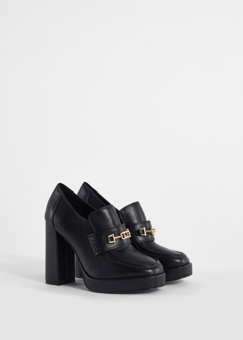 Mocassins compensés à talon haut