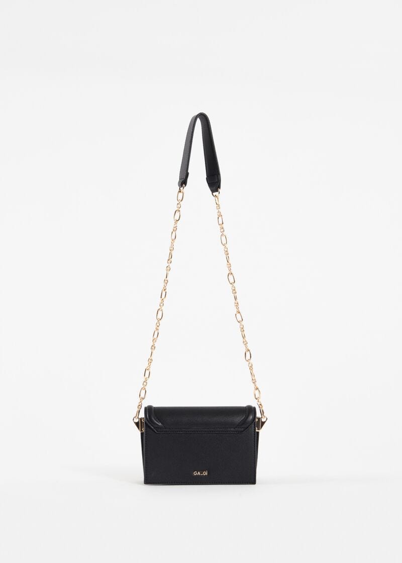 Borsa crossbody nera in similpelle