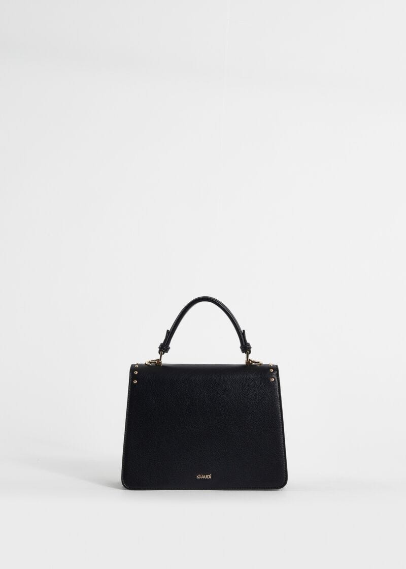 Black tophandle bag with studs