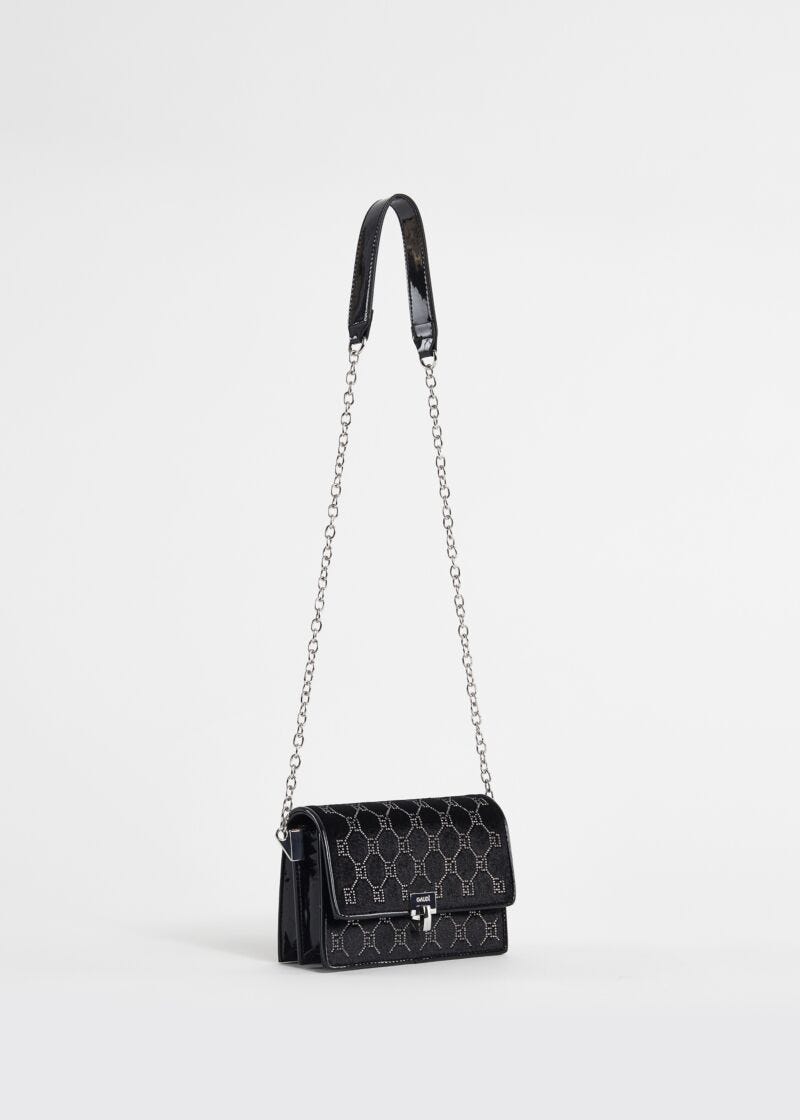 Sac porté croisé en velours noir