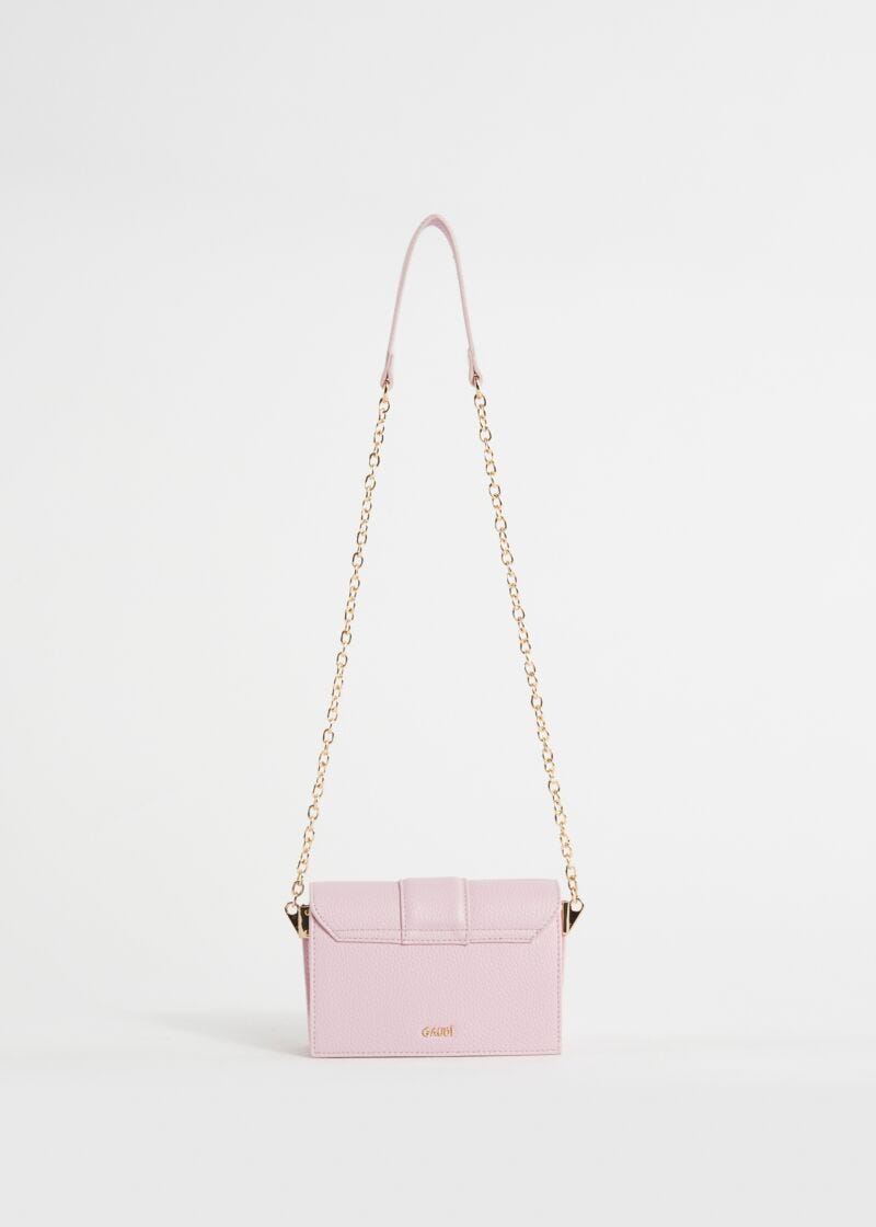 Pink, fauxleather crossbody bag