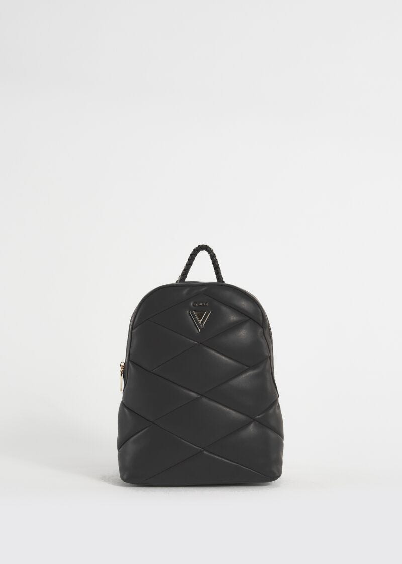 Black quilted rucksack