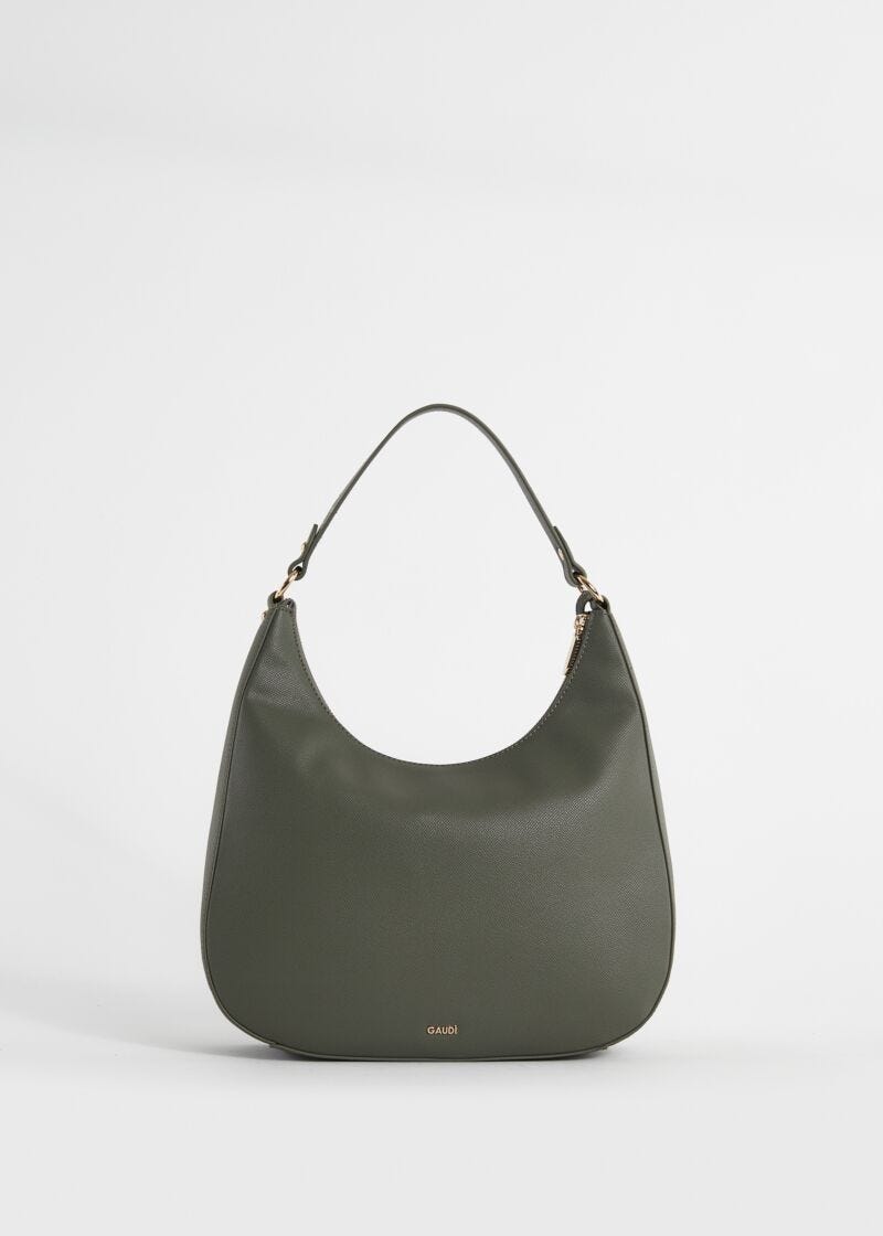 Bolso hobo verde de piel sintética