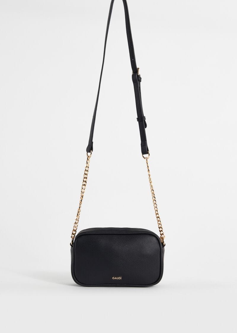 Black crossbody bag with charm