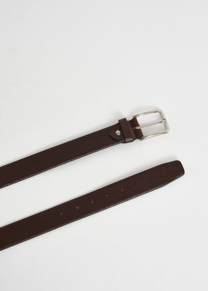 Cintura in pelle marrone