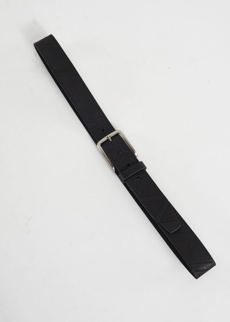 Cintura in pelle con logo