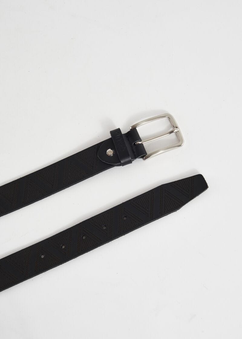 Cintura in pelle con logo