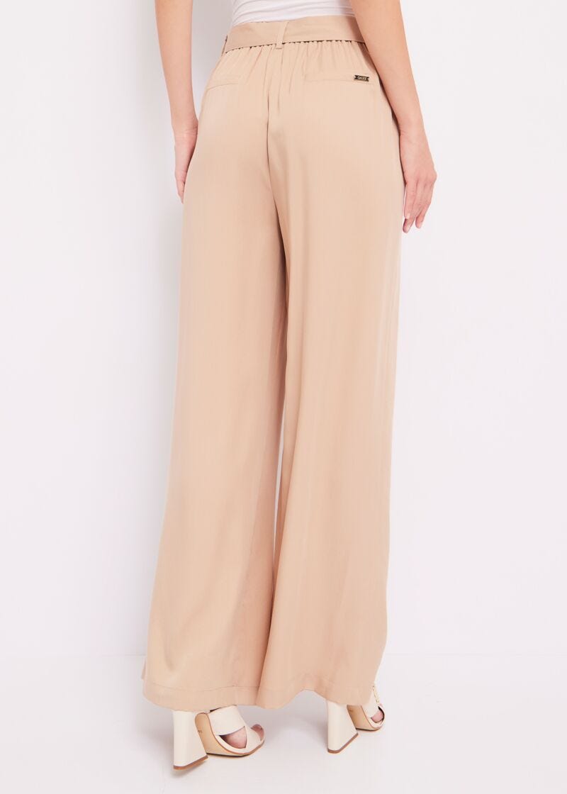 Palazzo trousers with belt