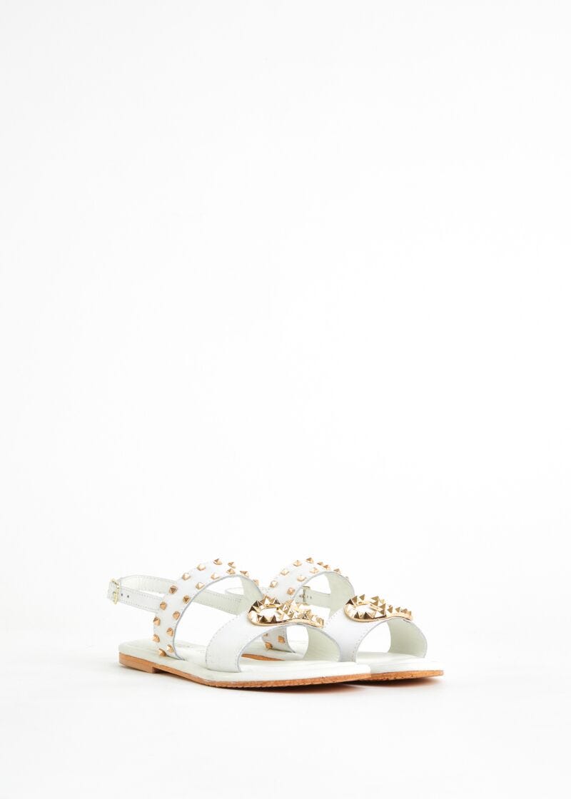 Flat studded sandals