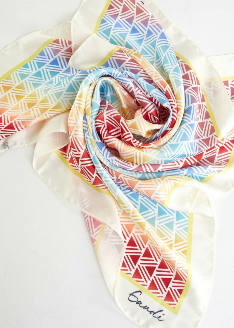 Foulard con stampa multicolor