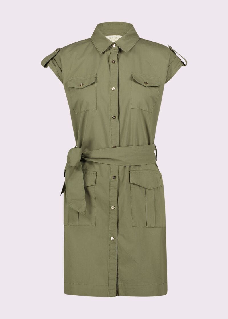 Vestido camisero de mujer de algodón