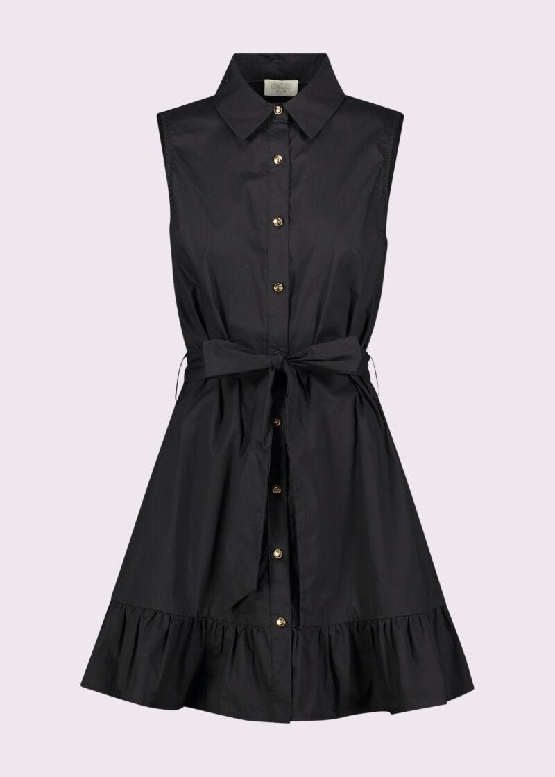 Women's black poplin dress