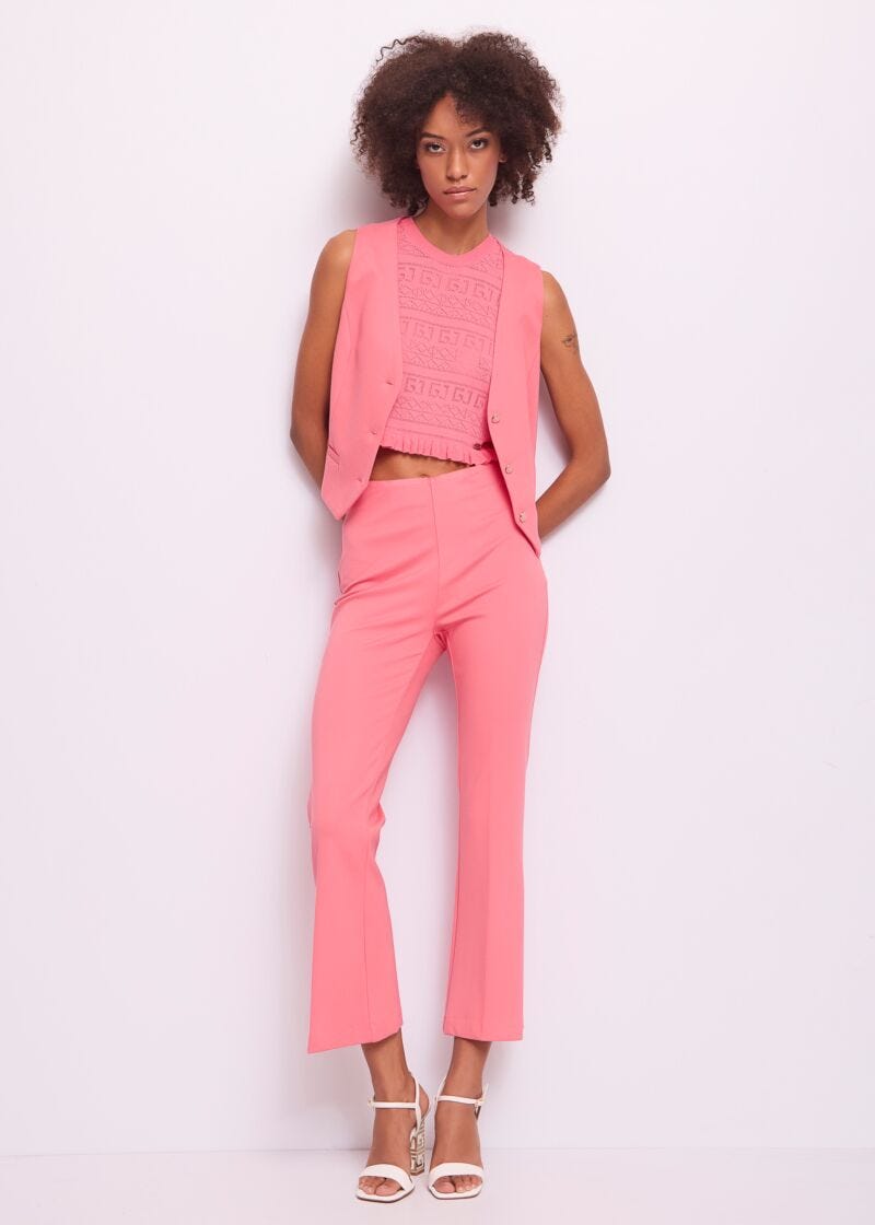 Pantalon rose pour femme