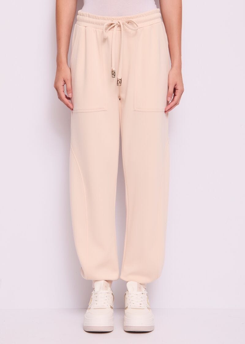 Pantaloni jogging da donna con coulisse logata